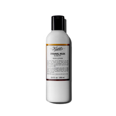 Kiehl's Original Musk Lotion bottle close-up showing lightweight moisture for silky skin.