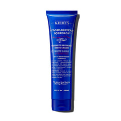Kiehl's Ultimate Brushless Shave Cream bottle with menthol delivers instant refreshing cooling.