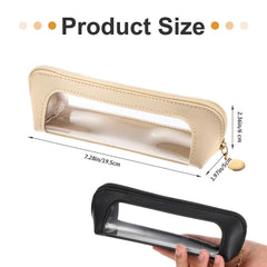 Kifmurase leather slim makeup case closed keeps brushes secure and organized