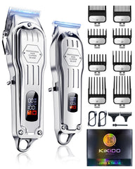 KIKIDO hair clippers cordless with LED display enabling on-the-go grooming