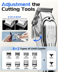 KIKIDO hair clippers with high-torque motor for thick hair