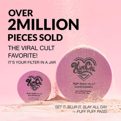 Kimchi Chic Banana-tone loose powder swatch on skin for even tone.