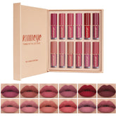KIMIEYE Set B matte lipstick tubes show 12 colors for versatile looks
