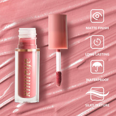 KIMIEYE waterproof long-wear formula swatch showing smudge resistance