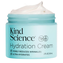 Kind Science Hydration Cream jar front for daily fragrance-free moisturizing.