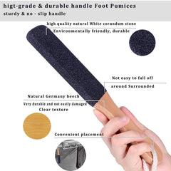 Kinepi foot file works on wet feet with a non-slip grip.