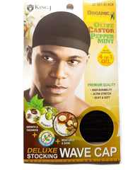 King.J Deluxe stocking cap with soft band close-up highlights slip-resistant, comfortable fit