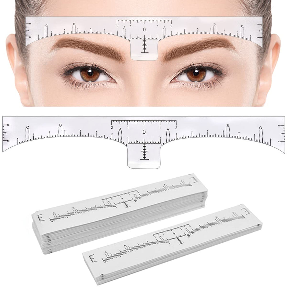KINGMAS eyebrow ruler disposable sticker measuring tool for precise brow balance during makeup