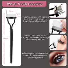 Kingmas eyelash separator curved comb fits around the eye for even separation