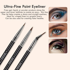 KINGMAS angled eyeliner brush for clean winged liners and brows.