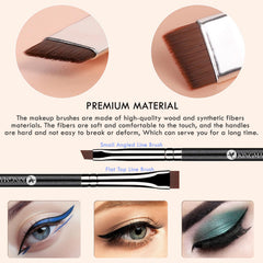 KINGMAS angled flat brush blends edges for natural-looking lines.
