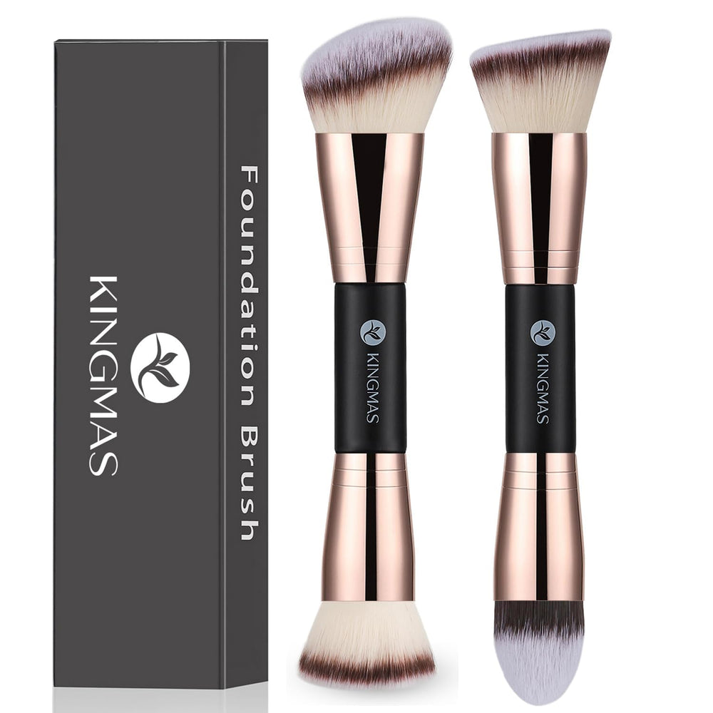 Kingmas foundation brush double-ended for precise blending and a flawless base.