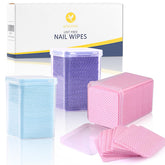 KINGMAS lint-free nail wipes box contains 600 pieces for professional manicures.