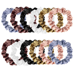 KINMINGZHU gomas de seda para cabello rojo, suave y duradera para coleta diaria.