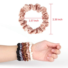 KINMINGZHU gomas de seda para cabello rojo, suave y duradera para coleta diaria.