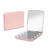 Kintion pocket mirror with 1x-3x magnification and LED for precise makeup application.