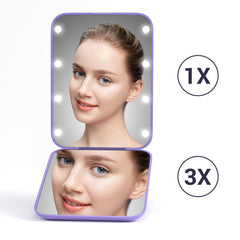 Kintion Pocket Mirror folds flat with a 180-degree hinge for easy handheld use