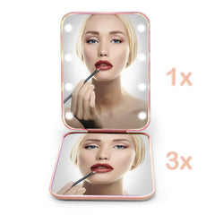 Kintion pocket mirror folding 180-degree hinge fits in bags for travel.