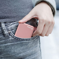Kintion Pocket Mirror with LED light providing bright visibility in low light.