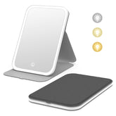 Kintion travel makeup mirror with 60 LED lights for even illumination.