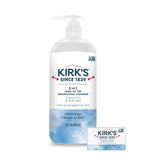 Kirk's 3 en 1 en botella con bomba 32 oz para uso diario en familia.