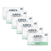 Kirks Castile Jabón en barra con etiqueta original, aroma fresco.
