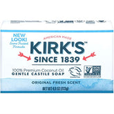 Kirk's Castile Coco: barra de jabón 4 onzas en pack de 5 para uso diario