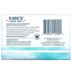 Kirk's Castile Coco: espuma lujosa que cuida la piel