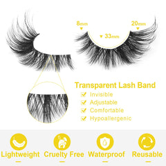 Kiromiro Clear Band Lashes hypoallergenic option for comfort.