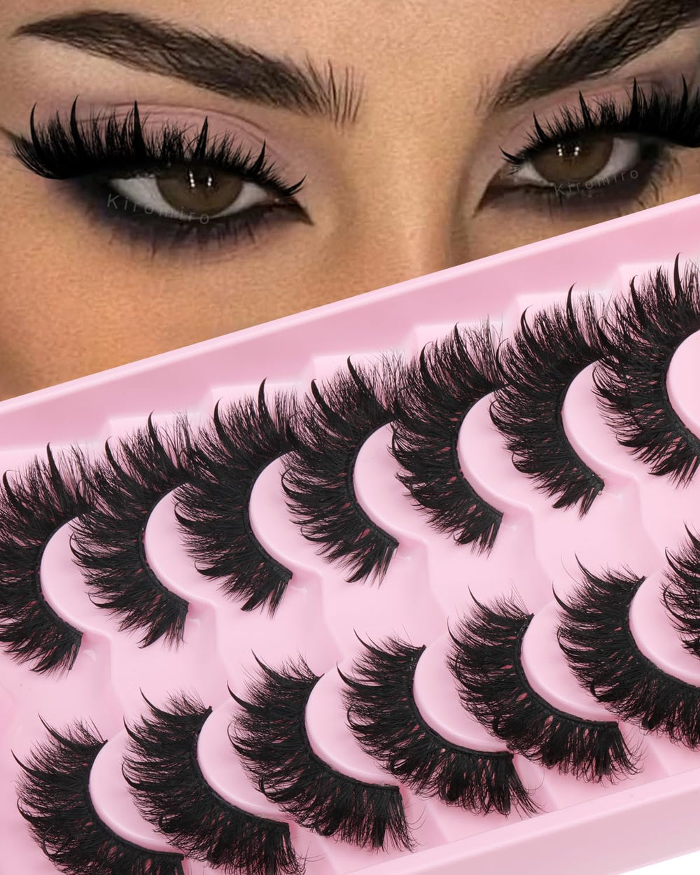 Kiromiro Fluffy Lashes with Spikes deliver a modern wet-look finish and depth.