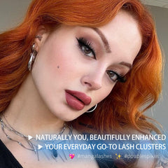 Kiromiro Lash Clusters C curl lifts eyes with a brighter look.