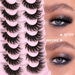 Kiromiro Mink Lashes Fluffy 6D dark lash line defines eyes