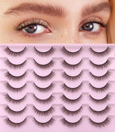 Kiromiro natural lashes 10mm wispy bundle for a soft daytime look