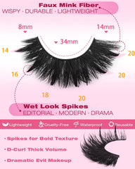 Kiromiro thick-wispy lashes balance drama with airy elegance.