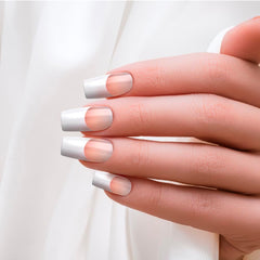 KISS Acrylic French Nails Kit, uñas largas forma ataúd para estilo moderno diario.