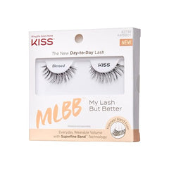 KISS Blessed 12mm lash on eye demonstrates natural integration with lashes