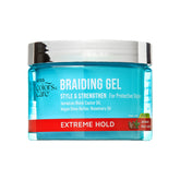 KISS Colors & Care extreme hold braid gel bottle delivers long-lasting hold with shine.
