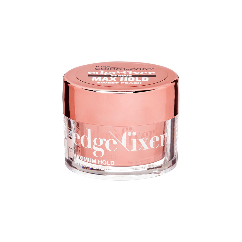 KISS Colors & Care edge fixer bottle pour for precise edge control.