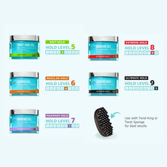 KISS COLORS & CARE Twist Curl Gel ingredients close-up with jamaican black castor oil.