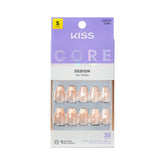 KISS CORE Cheers pink coffin nails, short length for everyday wear
