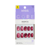 KISS CORE Flaming Purple press-on nails in a 32-piece set for a quick manicure