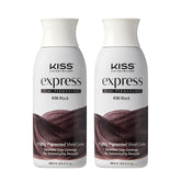 Kiss Express hair color bottle close-up shows rich pigment for bold looks.