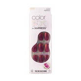 KISS Impress Color FX uñas cromadas con efecto ojo de gato para look duradero.
