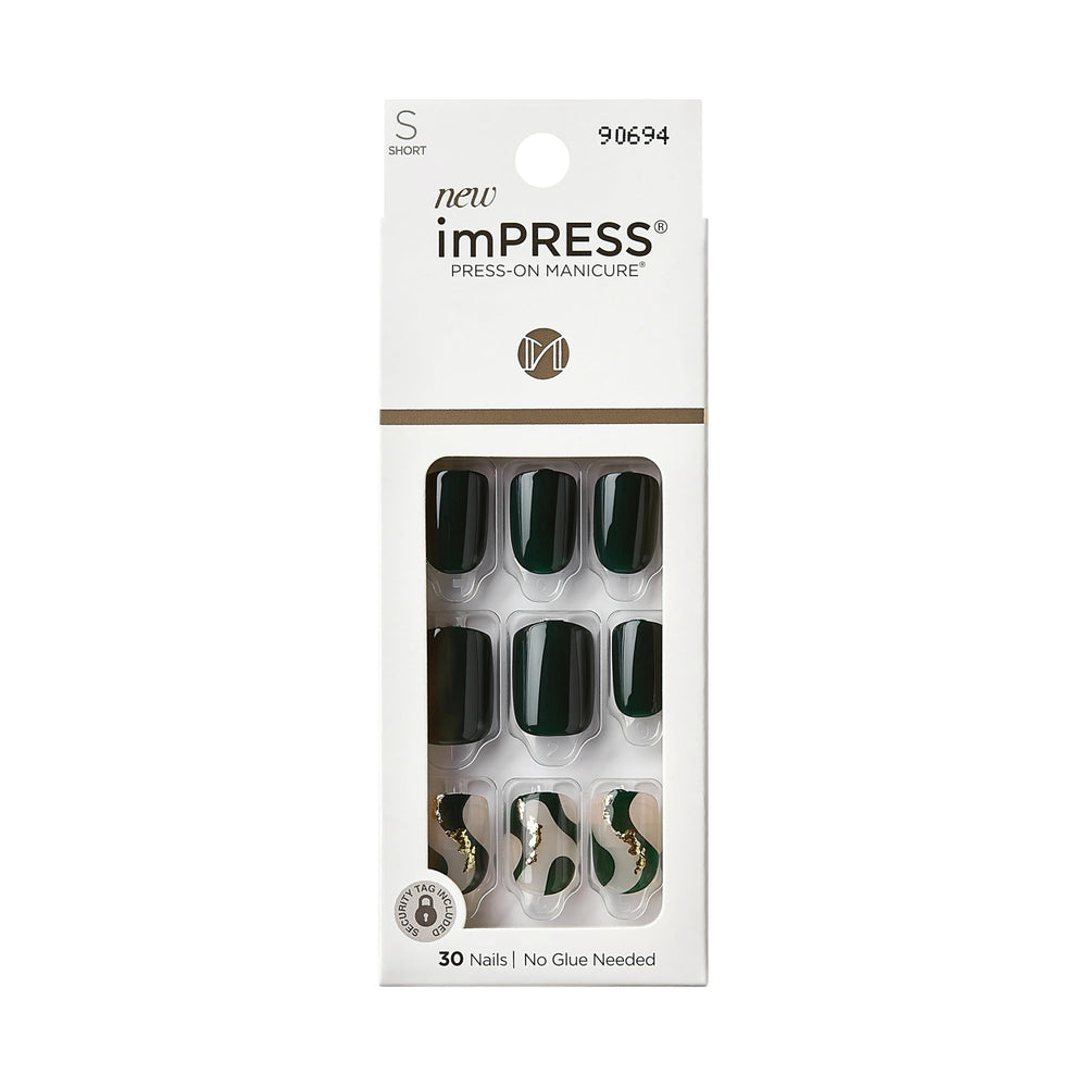 KISS ImPRESS aplicación rápida sin adhesivo para uñas en casa.