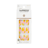 KISS imPRESS Uñas sin pegamento Candy Syrup, conjunto variado para ajustar tamaños.
