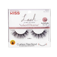 KISS Lash Couture Naked Drama Chiffon on eye displays natural feathered finish