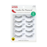 KISS Looks So Natural Sultry 12mm lashes pack with five reusable pairs for daily wear.