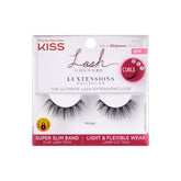 KISS LuXtensions Velvet 12mm strip lashes for a voluminous everyday look.