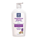 Kiss My Face Moisture Shave lavender-shea bottle hydrates skin during shaving