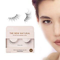 KISS The New Natural lashes closeup show subtle daily volume.
